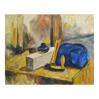 Late 20th Century Printmakers Studio Painting For Sale