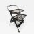 Black Cesare Lacca Mid Century Modernist Bar Cart For Sale - Image 8 of 8
