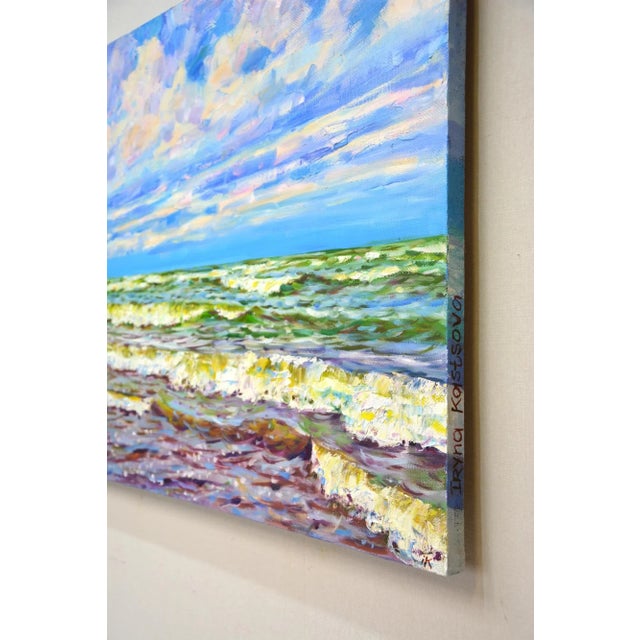 Realism Windy Day at Sea.Modern Original Painting. For Sale - Image 3 of 7