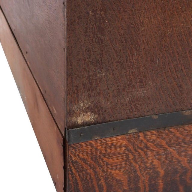 Antique Globe Wernicke Arts & Crafts Oak Five Stack Barrister Bookcase C1920 For Sale - Image 11 of 13