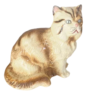 Large Italian Cat Figurine in Ceramic, 1970s