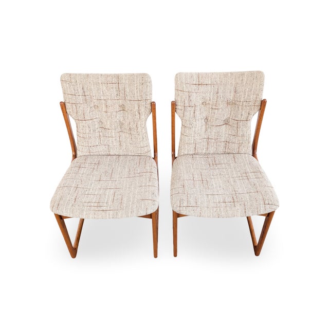 Mid-Century Modern Vintage Danish Teak Chairs from Vamdrup Stolefabrik, Set of 2 For Sale - Image 3 of 12