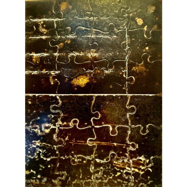This is a unique mixed media piece by the American painter and sculptor David Webster (born 1947). It is an untitled piece...
