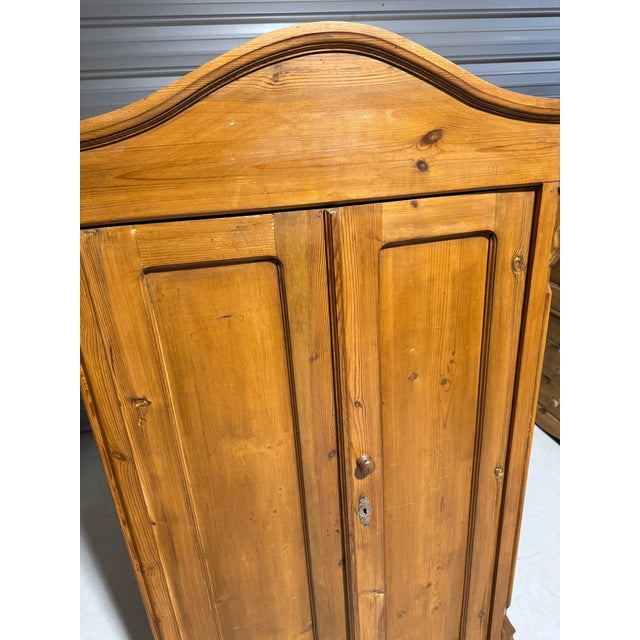 Brown Antique Pine Two Door Cupboard From England For Sale - Image 8 of 18