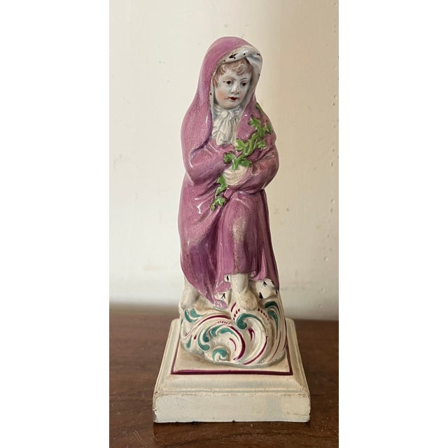 Antique 18th Century James Neale & Co. Staffordshire Pearlware Four Season Figures of Spring, Summer, Autumn & Winter Circa 1780 - a Set of 4 For Sale - Image 9 of 12