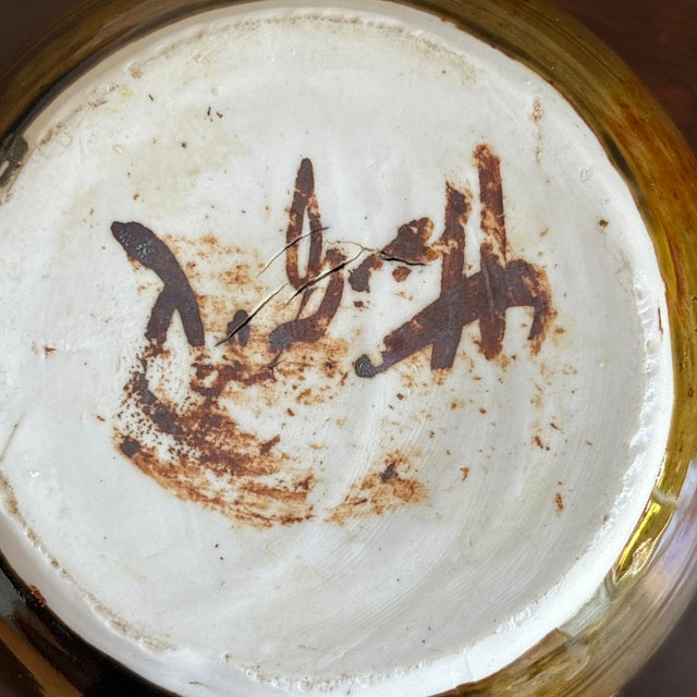 20th Century Studio Pottery Vase W/ Leaf Motif For Sale - Image 11 of 12