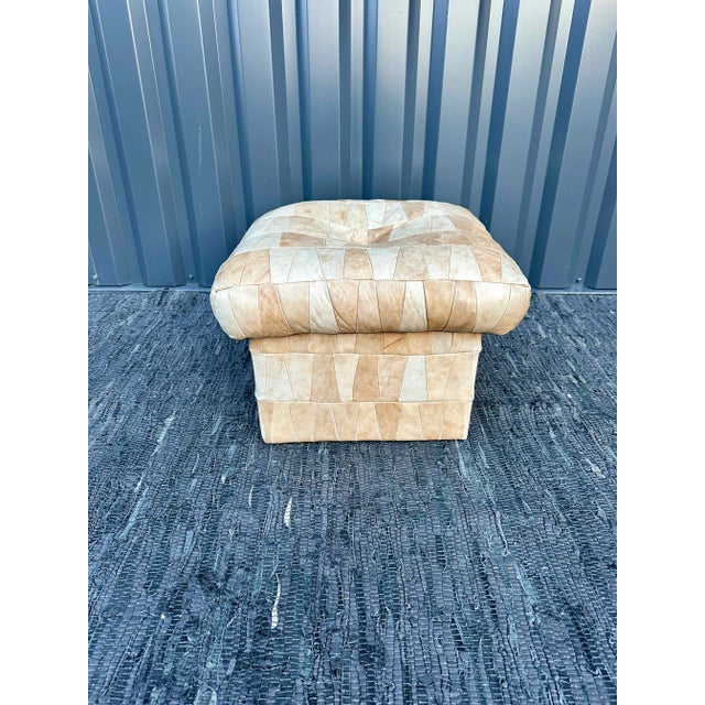 Patchwork Leather Pouf from de Sede, 1970s For Sale - Image 12 of 12