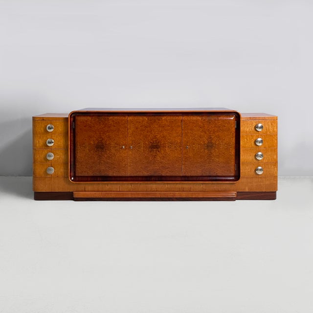 Art Deco Italian Sideboard in Wood and Steel, 1930s For Sale - Image 17 of 17