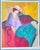 1990s Monumental Itzchak Tarkay Signed Serigraph "Seated Lady in Purple" – Limited Edition 75/350 For Sale - Image 5 of 13