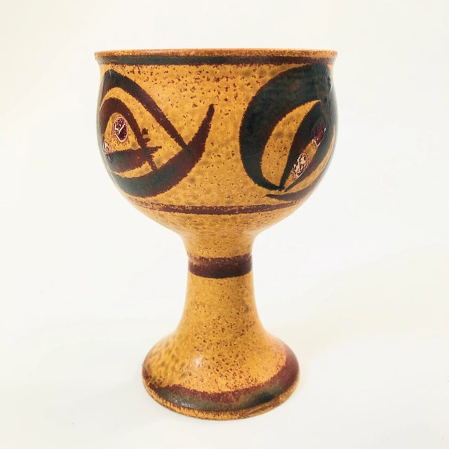 Studio Pottery Goblets - Set of 2 For Sale - Image 4 of 6