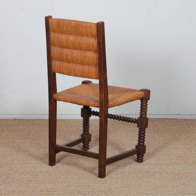 Wood Chairs in the style of Charles Dudouyt, 1950s, Set of 2 For Sale - Image 7 of 10