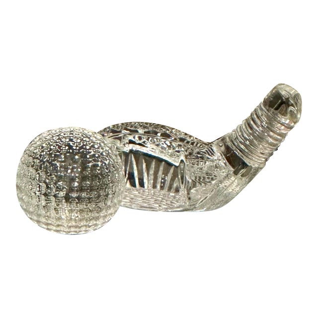 Waterford Crystal Golf Club & Ball Desk Accessories With First Edition Legendary Golf Clubhouses For Sale