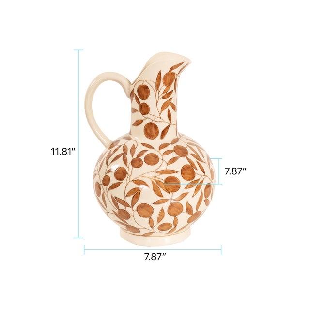 Olivia Water Pitcher Golden Brown For Sale - Image 11 of 11