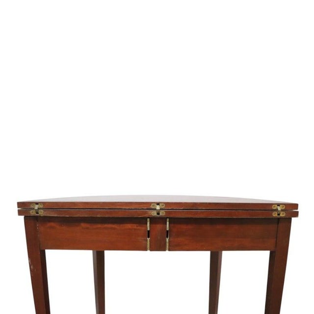 Classical Hepplewhite Mahogany Inlaid Card Table C1900 For Sale - Image 4 of 15