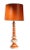 Mod Orange and Cream Table Lamp With Original Shade C. 1970’s For Sale - Image 9 of 12