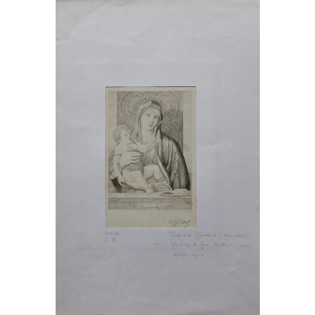 Madonna and Child ( Vergine di Bellini) is an original print ( Bulino) realized in 1966 by Ferdinand Gaillard (1834-1887)...