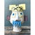 This vintage abstract ceramic bust sculpture presents a whimsical, surrealist take on figural form, its playful...