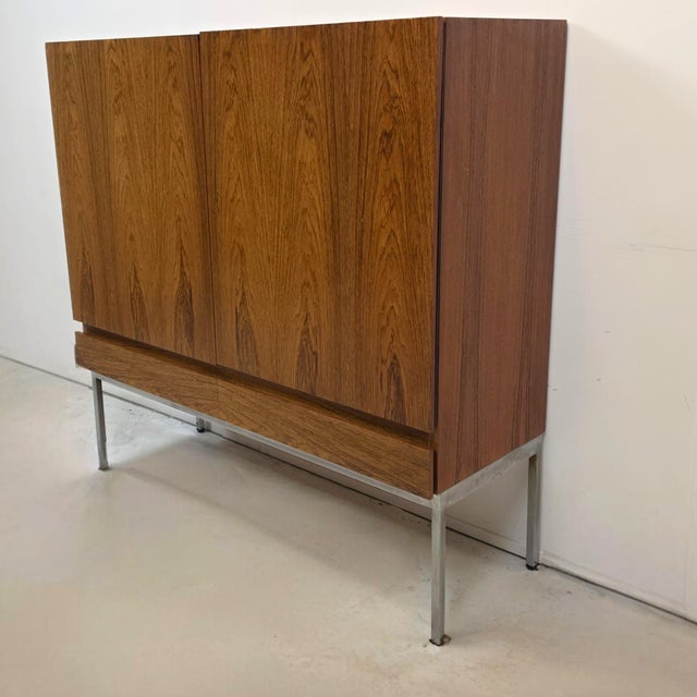 Mid-Century B60 Highboard in Rosewood and Chrome by Dieter Waeckerlin for Behr, 1970s For Sale - Image 9 of 9