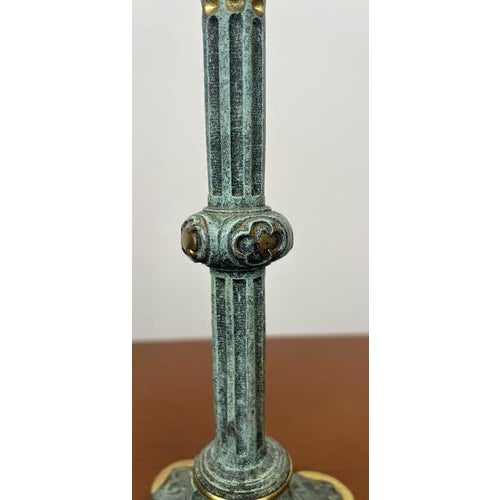 Vintage Style Ornate Religious Cross with Candleholders, Set of 3 For Sale - Image 10 of 15