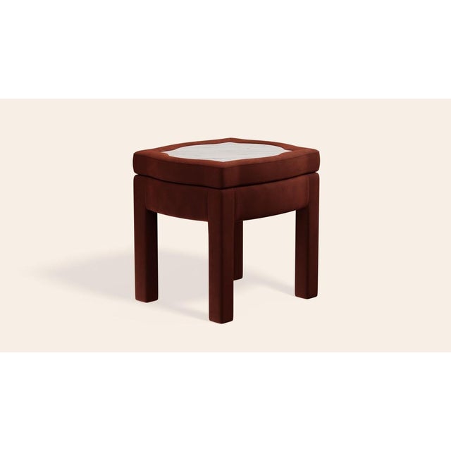 Contemporary Piero Ottoman in Velvet by Ceraudo For Sale - Image 3 of 9