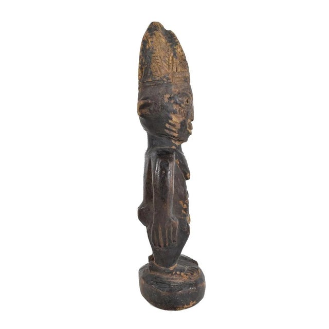 Early 20th Century Yoruba Ibeji Female Miniature Figure 10 Inch Nigeria For Sale - Image 4 of 4