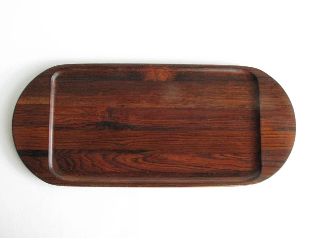 1960s Brazilian Jacaranda Wood Tray Designed by Jean Gillon | Chairish