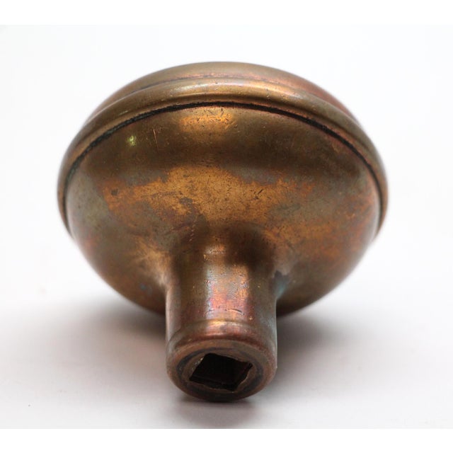 Early 20th Century Pair of Antique Brass Flemish Corbin Door Knobs For Sale - Image 5 of 5