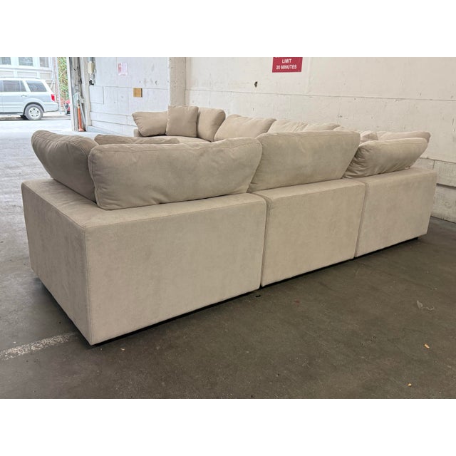 Living Spaces Seven Piece Modular Sectional + Ottoman For Sale In San Francisco - Image 6 of 12