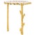 Metal Florance Floral Accent Table in Gold For Sale - Image 7 of 8