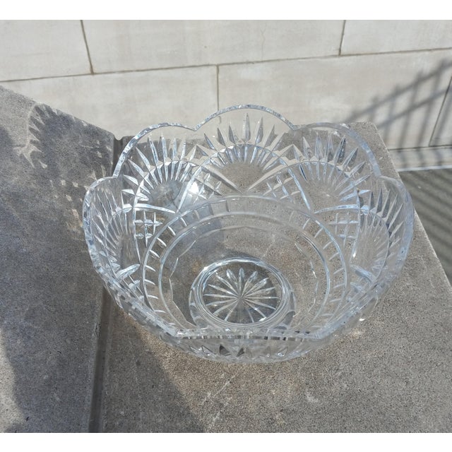 Transparent 1990s Waterford Crystal Centerpiece Fruit Footed Bowl American Heritage Collection For Sale - Image 8 of 12