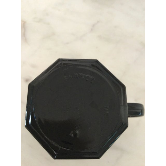 1980s Vintage Arcoroc France Black Octagonal Espresso Coffee Cups and Saucer Set- 12 Pieces For Sale - Image 10 of 10