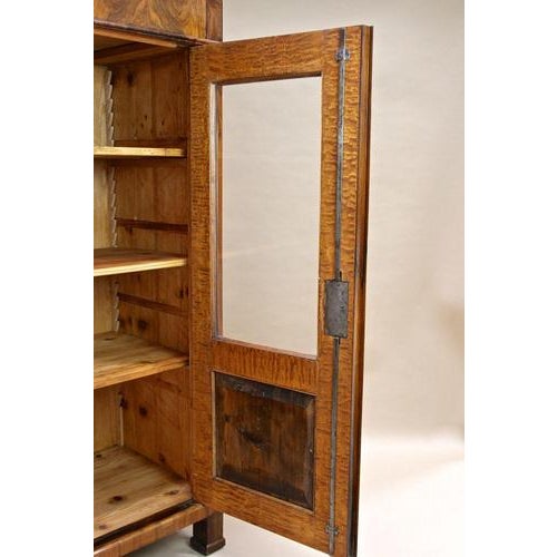 Metal 19th Century Biedermeier Walnut Cabinet, Austria, 1835 For Sale - Image 7 of 18