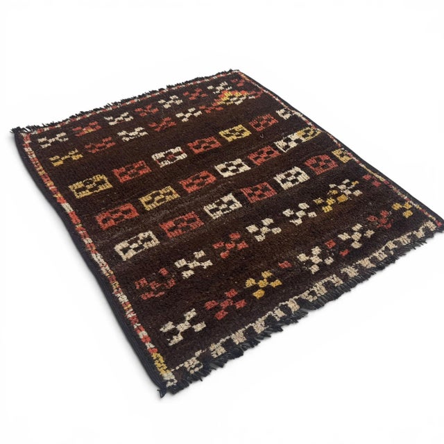 Abstract Antique Konya Rug | Abstract Geometric Design | 3' X 4' For Sale - Image 3 of 5