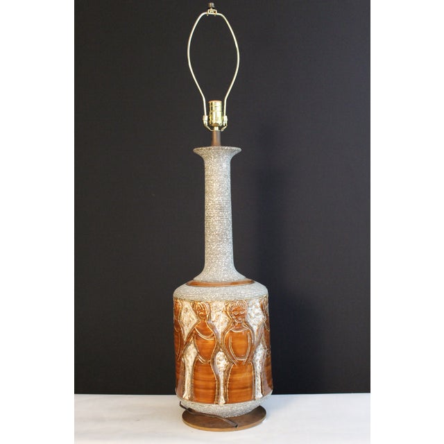 Ceramic Mid 20Th Century Aldo Londi Influence Table Lamp For Sale - Image 7 of 17