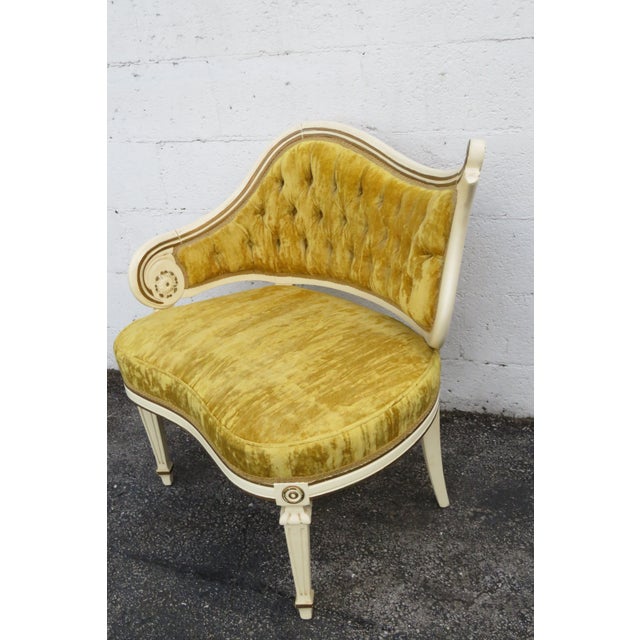 French Carved Asymmetrical Ladies Parlor Side Chairs a Pair 6287 For Sale - Image 15 of 18