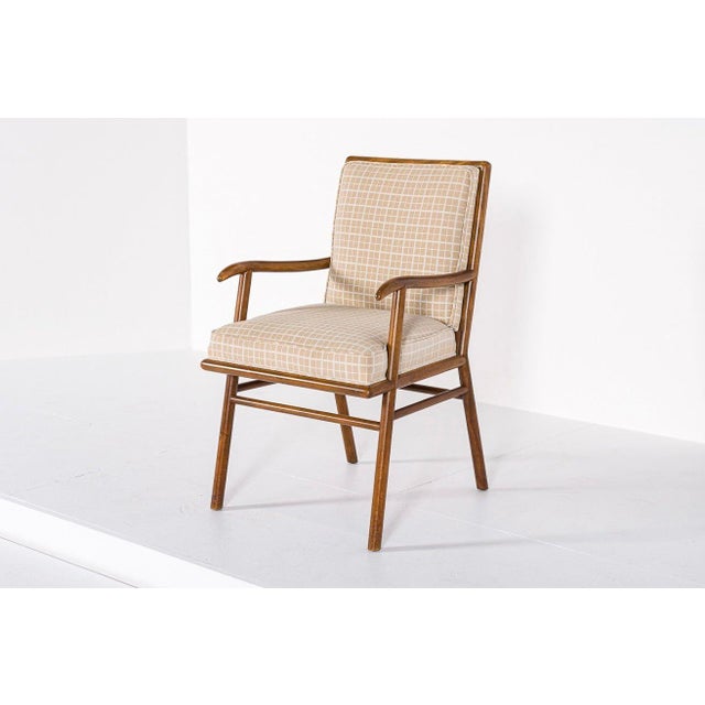 Mid Century Wood & Upholstered Arm Chair by Robsjohn-Gibbings for Widdicomb For Sale In Detroit - Image 6 of 11