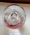 Vintage Clear Glass Paperweight With Pink Swirl and Controlled Bubbles For Sale - Image 6 of 6