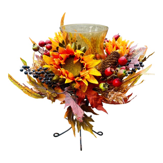 Bright and Summery/Fall Sunflower Candelabrum For Sale