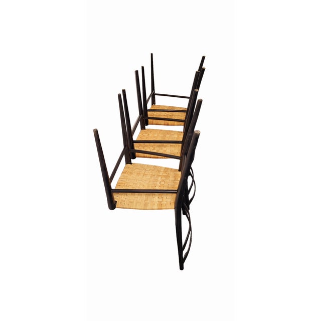 Cane Chairs in the style of Gio Ponti, Set of 3 For Sale - Image 10 of 15