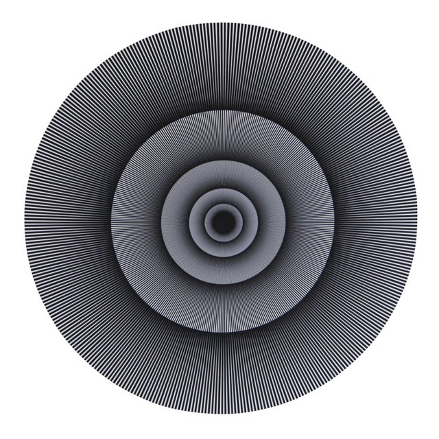 Wood "Black Hole" Contemporary Original Op Art Giclee Print For Sale - Image 7 of 7