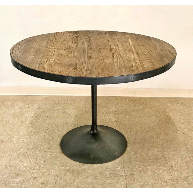 Rustic Restoration Hardware Style Pedestal Dining Table Chairish