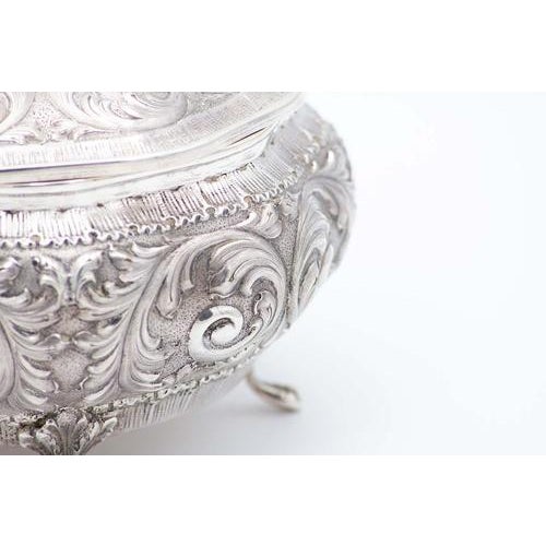 Octagonal Silver Slab with Reliefs For Sale - Image 4 of 5