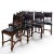 Late 19th Century Set of 10 Antique French Renaissance Revival Chairs - Embossed Leather Chairs For Sale - Image 5 of 5