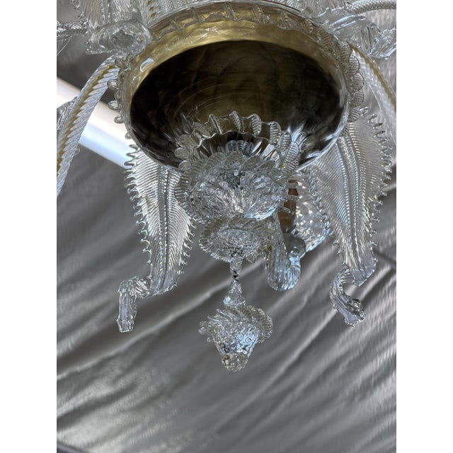Murano Glass Chandelier, 1980s For Sale - Image 8 of 9