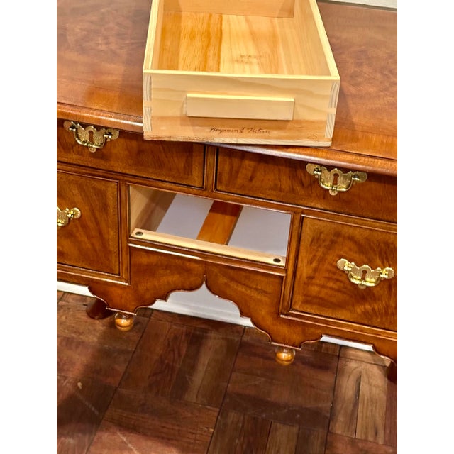 Wood Queen Anne Walnut Dressing Table, Exact Museum Copy by Baker for Colonial Williamsburg For Sale - Image 7 of 12