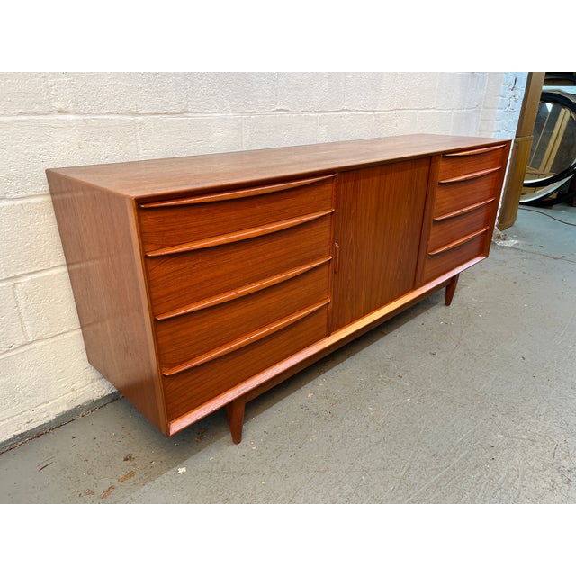 Mid-Century Modern Vintage Mid-Century Teak Credenza by Falster Møbelfabrik For Sale - Image 3 of 16