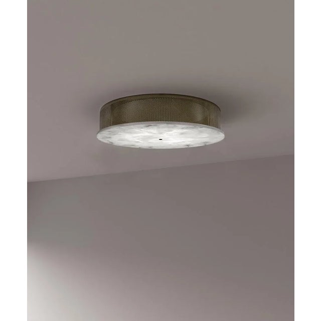 Not Yet Made - Made To Order Enkō Brushed Burnished Metal Ceiling Light by Alabastro Italiano For Sale - Image 5 of 7
