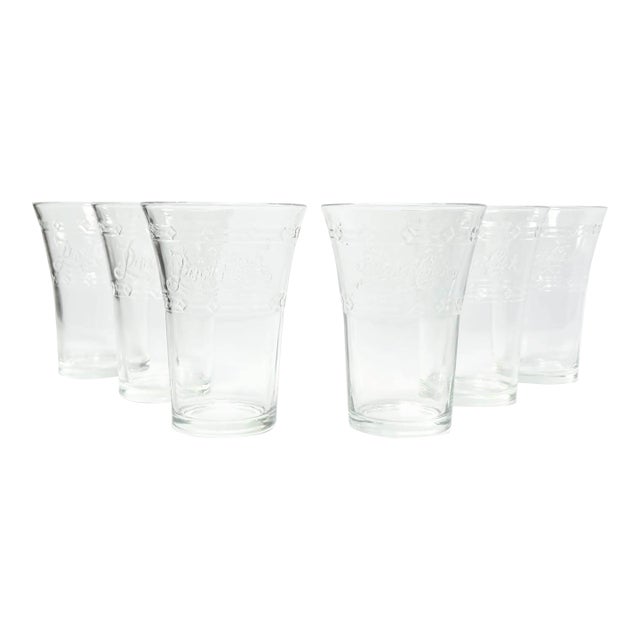 1970s Vintage “Pepsi-Cola” Set of 6 Tumbler Soda Drinking Glasses For Sale