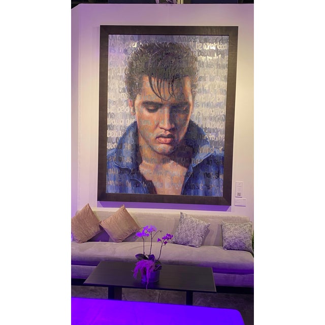 Textile Christina Major Elvis Oil on Canvas by Christina Major 66 x 88 2024 For Sale - Image 7 of 8