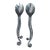 Vintage Patrick Meyer Signed Pewter Tentacle Salad Servers - Pair For Sale